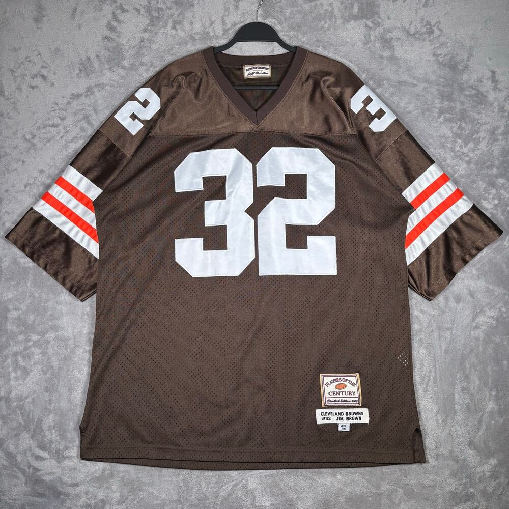 Vintage Jeff Hamilton Jim Brown Browns #32 Jersey 3XL 56 Limited Edition 2004